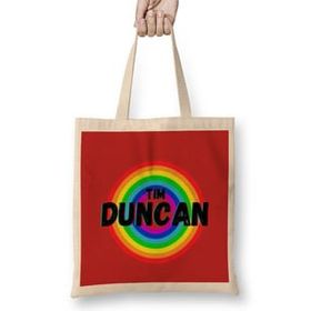 Humuts Tim Duncan Basketball Gifts Vintage Retro Rainbow Quotes For Boys And Dad Bez Kadın Günlük Çanta