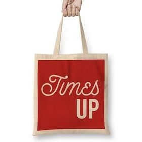 Humuts Times Up Caligraphy Font Bez Kadın Günlük Çanta