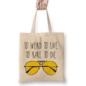 Humuts To Weird To Live To Rare To Die Fear And Loathing In Las Vegas Bez Uzun Saplı Açık Bej Rengi Çanta