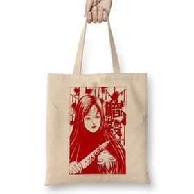 Humuts Tomie Junji Ito Bez Uzun Saplı Açık Bej Rengi Çanta