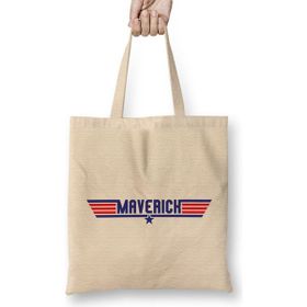 Humuts Top Gun Maverick Text Bez Uzun Saplı Açık Bej Rengi Çanta