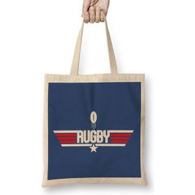 Humuts Top Gun Rugby Rugby Ball Logo Bez Uzun Saplı Açık Bej Rengi Çanta