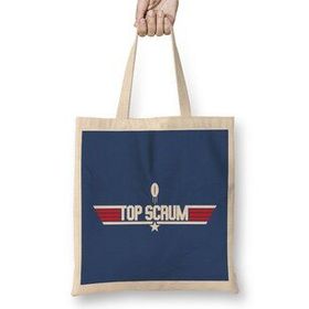 Humuts Top Gun Top Scrum Rugby Ball Logo Bez Uzun Saplı Açık Bej Rengi Çanta
