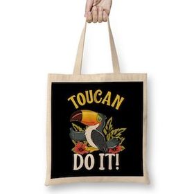 Humuts Toucan Do It Funny You Can Do It Pun Happy Bird Bez Kadın Günlük Çanta