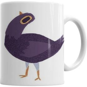 Humuts Trash Dove Mor Güvercin Purple Facebook Sticker Çıkartma Emoji Smiley Syd Weiler Kupa Bardak