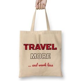 Humuts Travel More Work Less for Travelers Uzun Saplı Bez Çanta
