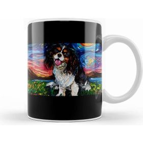 Humuts Tri Color Cavalier King Charles Spaniel Night Kupa Bardak