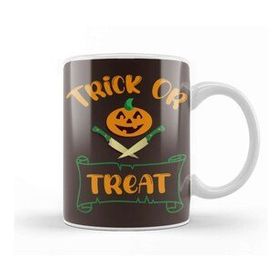 Humuts Trick Or Treat Pumpkin Head Typography Kupa Bardak