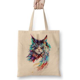 Humuts Trius Animals Gato Renkli Kedi Cat Bez Çanta