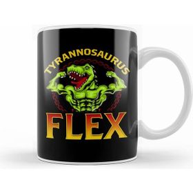 Humuts Tyrannosaurus Flex Funny Gym Workout Pun T Rex Kupa