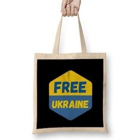 Humuts Ukraine 2022 Free Ukraine Bez Uzun Saplı Açık Bej Rengi Çanta