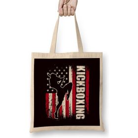 Humuts Us American Flag Kickboxing Fighter Kickboxer Martial Arts Bez Çanta