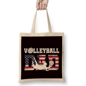 Humuts Us American Flag Volleyball Dad Father Ball Sports Player Bez Çanta