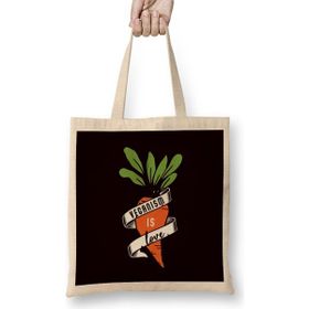 Humuts Veganism Is Love Vegan Vegetarian Vegetarianism Veggie Food Uzun Saplı Bez Çanta