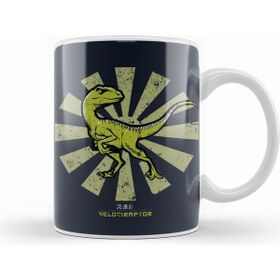 Humuts Velociraptor Retro Japanese Kupa Bardak