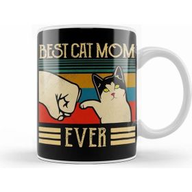 Humuts Vintage Best Cat Mom Ever Fist Bump Gift Kupa