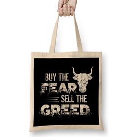 Humuts Vintage Buy The Fear Sell The Greed Investing Bez Çanta