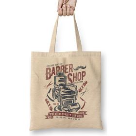 Humuts Vintage Classic Barber Shop Bez Çanta