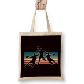 Humuts Vintage Handball Players Retro Handballer Ball Sports Team Uzun Saplı Bez Çanta