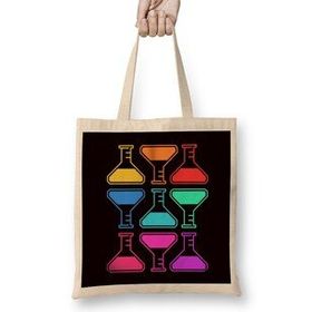 Humuts Vintage Laboratory Retro Chemistry Scientist Microbiology Uzun Saplı Bez Çanta
