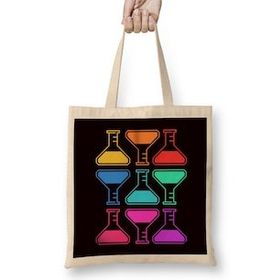 Humuts Vintage Laboratory Retro Chemistry Scientist Microbiology Uzun Saplı Bez Çanta