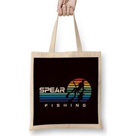 Humuts Vintage Spearfishing Speargun Retro Spearfisher Freediver Uzun Saplı Bez Çanta