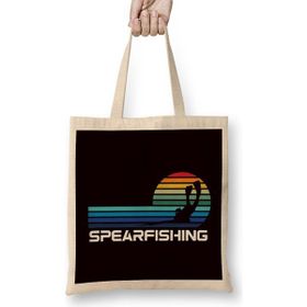 Humuts Vintage Spearfishing Speargun Retro Spearfisher Freediver Uzun Saplı Bez Çanta