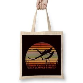 Humuts Vintage Spearfishing Speargun Retro Spearfisher Freediver Uzun Saplı Bez Çanta