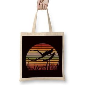 Humuts Vintage Spearfishing Speargun Retro Spearfisher Freediver Uzun Saplı Bez Çanta