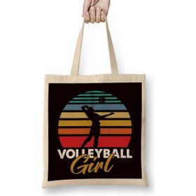 Humuts Vintage Volleyball Girl Ball Sports Player Beach Volleyball Bez Çanta