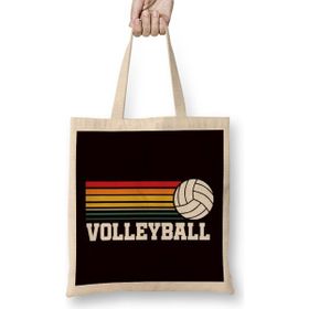 Humuts Vintage Volleyball Retro Ball Sports Coach Team Athlete Game Uzun Saplı Bez Çanta
