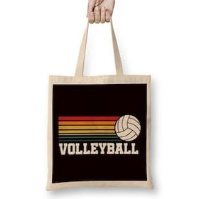 Humuts Vintage Volleyball Retro Ball Sports Coach Team Athlete Game Uzun Saplı Bez Çanta