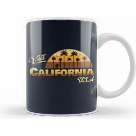 Humuts Visit California Usa Sunset Retro Font Kupa