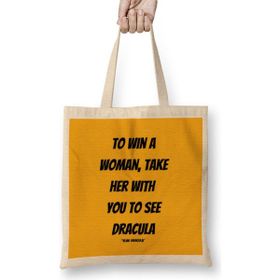 Humuts Vlad Dracula Quotes Gifts - Vintage Retro Rainbow Style Uzun Saplı Bez Çanta
