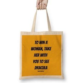 Humuts Vlad Dracula Quotes Gifts - Vintage Retro Rainbow Style Uzun Saplı Bez Çanta