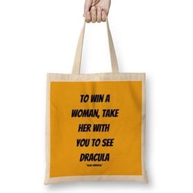 Humuts Vlad Dracula Quotes Gifts - Vintage Retro Rainbow Style Uzun Saplı Bez Çanta