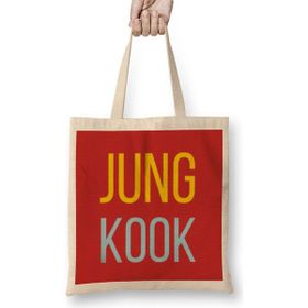 Humuts We Love You Jungkook Bts Army Fans Gıfts Bez Kadın Günlük Çanta