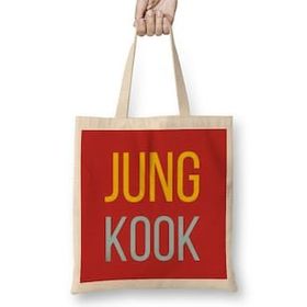 Humuts We Love You Jungkook Bts Army Fans Gıfts Bez Kadın Günlük Çanta