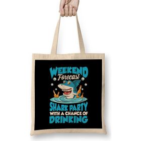 Humuts Weekend Forecast Shark Party & Chance Of Drinking Bez Uzun Saplı Açık Bej Rengi Çanta