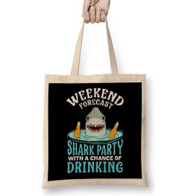 Humuts Weekend Forecast Shark Party With Drinking Bez Uzun Saplı Açık Bej Rengi Çanta
