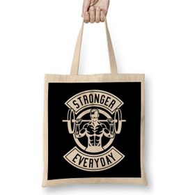 Humuts Weightlifting Stronger Everyday Bez Uzun Saplı Açık Bej Rengi Çanta