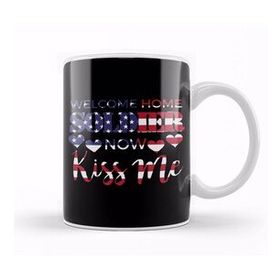 Humuts Welcome Home Soldier Now Kiss Me Usa Flag Patriotic Kupa