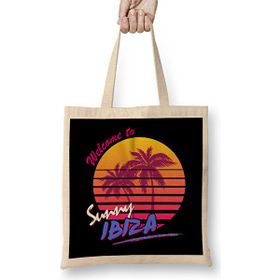 Humuts Welcome To Sunny Ibiza Bez Uzun Saplı Açık Bej Rengi Çanta