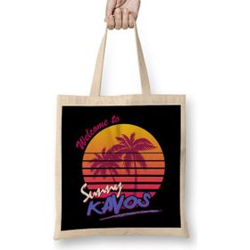 Humuts Welcome To Sunny Kavos Bez Uzun Saplı Açık Bej Rengi Çanta