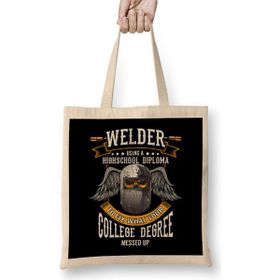 Humuts Welder Fixing What Your College Degree Messed Up Bez Uzun Saplı Açık Bej Rengi Çanta