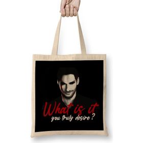 Humuts What Is It You Truly Desire Lucifer Bez Uzun Saplı Açık Bej Rengi Çanta