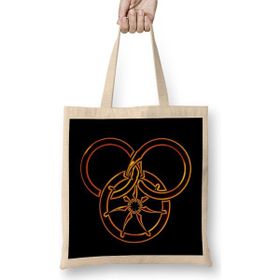 Humuts Wheel Of Time Logo Bez Uzun Saplı Açık Bej Rengi Çanta