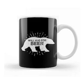 Humuts Will Hug For Beer Funny Bear Drinking Kupa