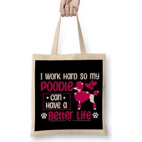 Humuts Work For Poodle Mom Dog Bez Kadın Günlük Çanta