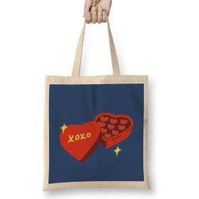 Humuts Xoxo Heart Bez Uzun Saplı Açık Bej Rengi Çanta